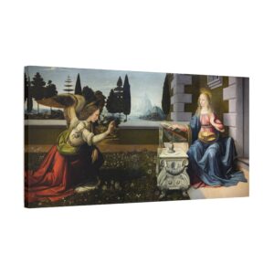 The Annunciation - Leonardo da Vinci (c. 1472-76) - Renaissance Canvas Print
