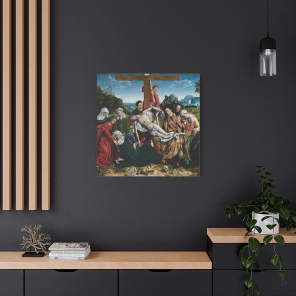 The Descent from the Cross - Joos van Cleve (c. 1518-1520) - Renaissance Canvas Print