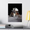 Apollo 11 Lunar Lander, Buzz Aldrin on the Moon - NASA Photograph (1969) - Space Age Poster Print