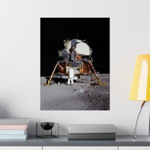 17776837386676817802_2048.jpeg Apollo 11 Lunar Lander, Buzz Aldrin on the Moon - NASA Photograph (1969) - Space Age Poster Print