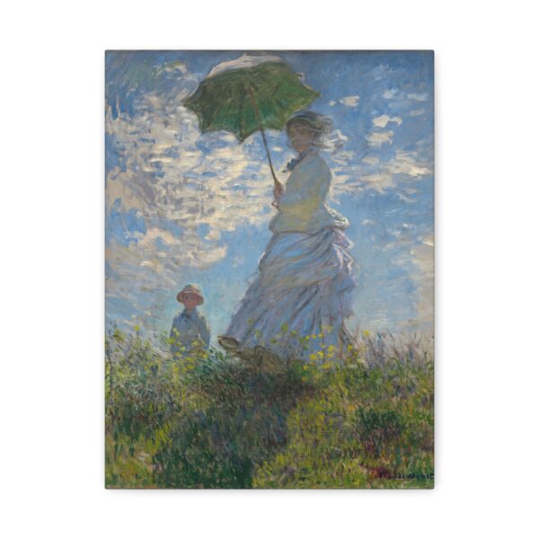 Woman with a Parasol (Madame Monet & Her Son) - Claude Monet (1875) - Impressionist Canvas Print