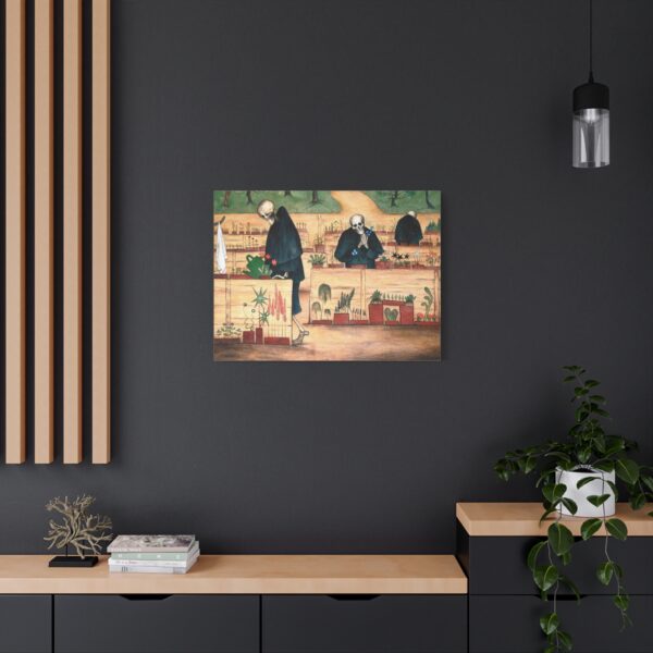 Garden of Death fresco at Tampere Cathedral - Hugo Simberg (1906) - Renaissance Style Canvas Print