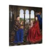 Madonna of Chancellor Rolin - Jan van Eyck (c. 1435) - Renaissance Canvas Print