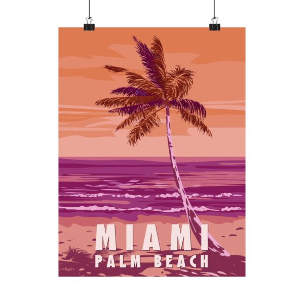 Miami, Florida - LUNE Original - Vintage Travel Poster Print