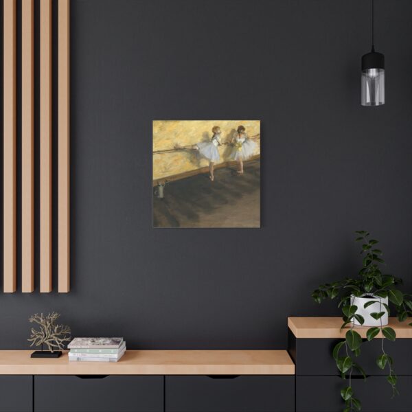 18142192533868830879_2048.jpeg Dancers Practicing at the Barre - Edgar Degas (1877) - Impressionist Canvas Print