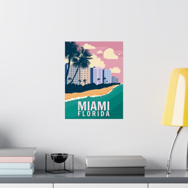 Miami, Florida - LUNE Original - Vintage Travel Poster Print