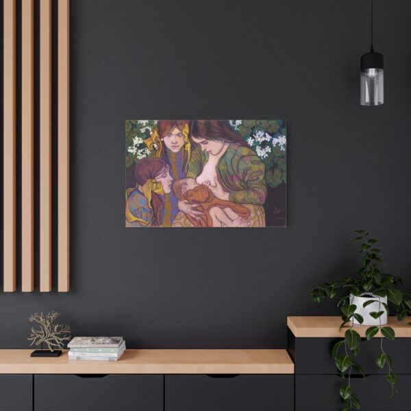 18267558521371483826_2048.jpeg Motherhood (Macierzynstwo) - Stanisław Wyspiański (1905) - Impressionist Canvas Print