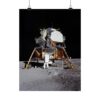 Apollo 11 Lunar Lander, Buzz Aldrin on the Moon - NASA Photograph (1969) - Space Age Poster Print