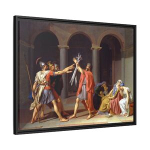 Oath of the Horatii - Jacques-Louis David (1784) - Classical Framed Canvas Print
