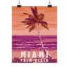 Miami, Florida - LUNE Original - Vintage Travel Poster Print