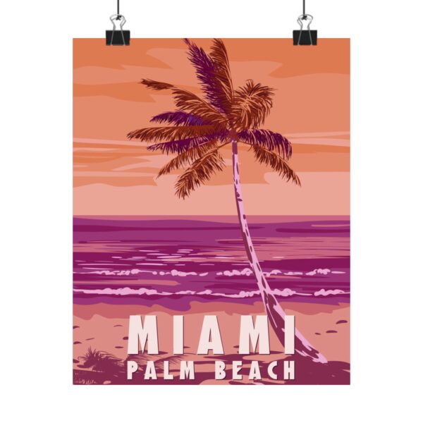 Miami, Florida - LUNE Original - Vintage Travel Poster Print