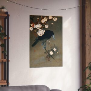 1993572346622619950_2048.jpeg Crow and Blossom - Ohara Koson (c. 1910) - Japanese Woodblock Poster Print