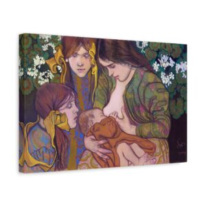 2023657454717557111_2048.jpeg Motherhood (Macierzynstwo) - Stanisław Wyspiański (1905) - Impressionist Canvas Print