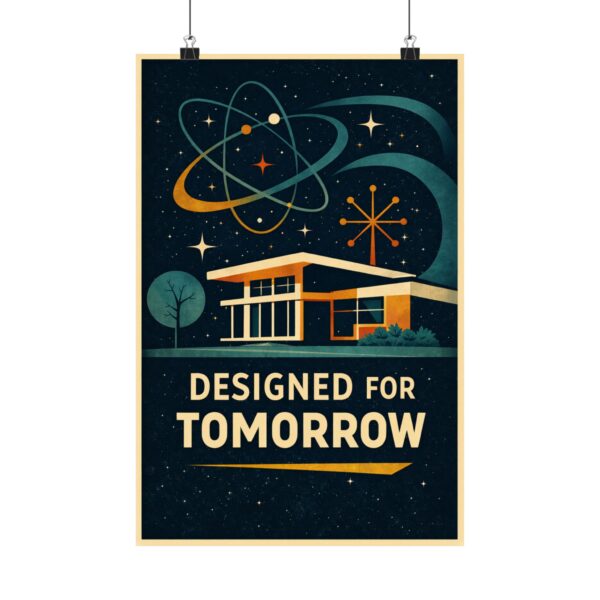 2039753748004476545_2048.jpeg Designed for Tomorrow - LUNE Original - Atomic Age Poster Print