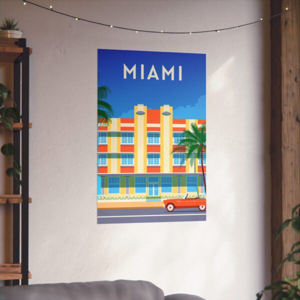 Miami, Florida - LUNE Original - Vintage Travel Poster Print