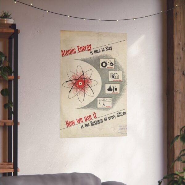 Atomic Energy Is Here to Stay - U.S. Government (c. 1950s) - Atomic Age Poster Print