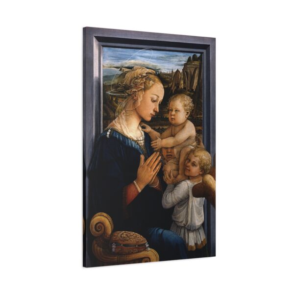 2414369101873948049_2048.jpeg Madonna and Child with Two Angels - Fra Filippo Lippi (c. 1465) - Renaissance Canvas Print