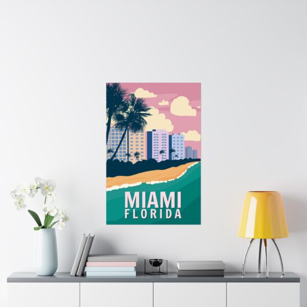 Miami, Florida - LUNE Original - Vintage Travel Poster Print