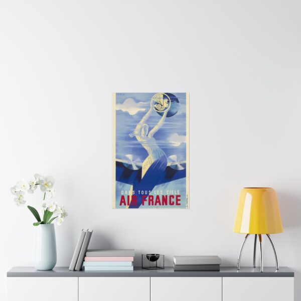 Dans tous les ciels, Air France - R. de Valerio (c. 1930s) - Vintage Travel Poster Print