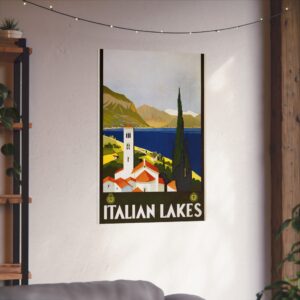 Italian Lakes – ENIT Italian National Tourist Board (c. 1930) - Vintage Travel Poster Print