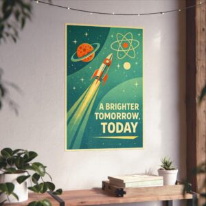 A Brighter Tomorrow, Today - LUNE Original - Atomic Age Poster Print
