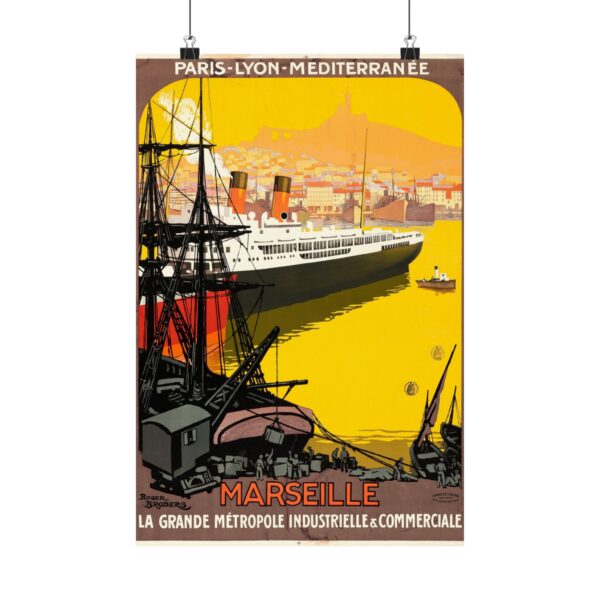Marseille, La Grande Metrople Industrielle & Commerciale - Roger Broders (c. 1922) - Vintage Travel Poster Print