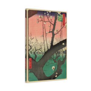 Plum Park in Kameido - Utagawa Hiroshige (1857) - Japanese Woodblock Canvas Print