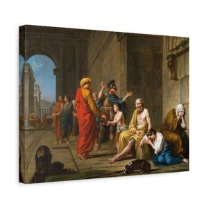 3232263740032516308_2048.jpeg Belisarius Begging for Alms - Nicolas-René Jollain (1767) - Classical Canvas Print