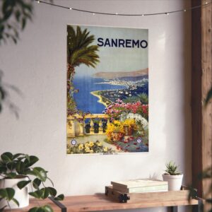 Sanremo, Italy - ENIT Italian National Tourist Board (c. 1920) - Vintage Travel Poster Print