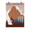 See America: Welcome to Montana - Works Progress Administration (c. 1930s) - Vintage Travel Poster Print
