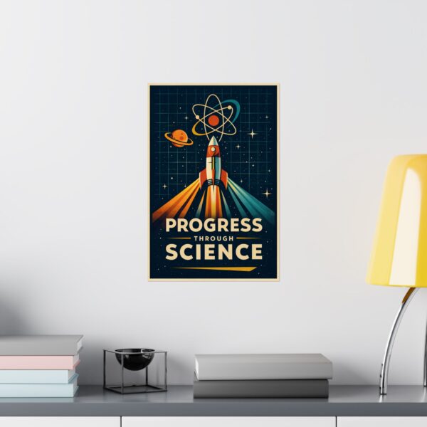 3601010795161386082_2048.jpeg Progress Through Science - LUNE Original - Atomic Age Poster Print