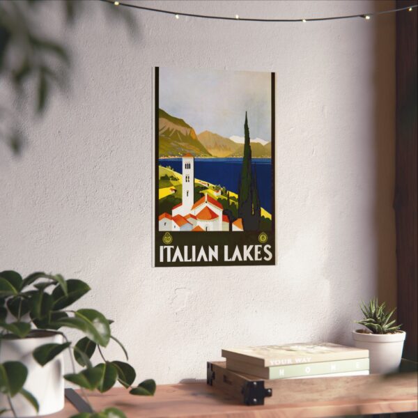 Italian Lakes – ENIT Italian National Tourist Board (c. 1930) - Vintage Travel Poster Print