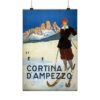 Cortina d'Ampezzo, Italy - ENIT Italian National Tourist Board (c. 1920) - Vintage Travel Poster Print