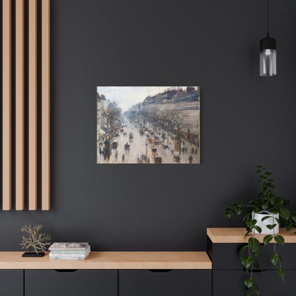 Boulevard Montmartre on a Winter Morning - Camille Pissarro (1897) - Impressionist Canvas Print