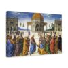 Christ Giving the Keys to St. Peter - Pietro Perugino (c. 1481-1482) - Renaissance Canvas Print
