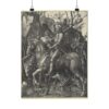 Knight, Death, and the Devil - Albrecht Dürer (1513) - Renaissance Poster Print