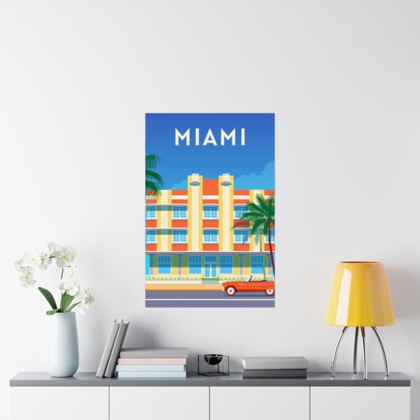 Miami, Florida - LUNE Original - Vintage Travel Poster Print