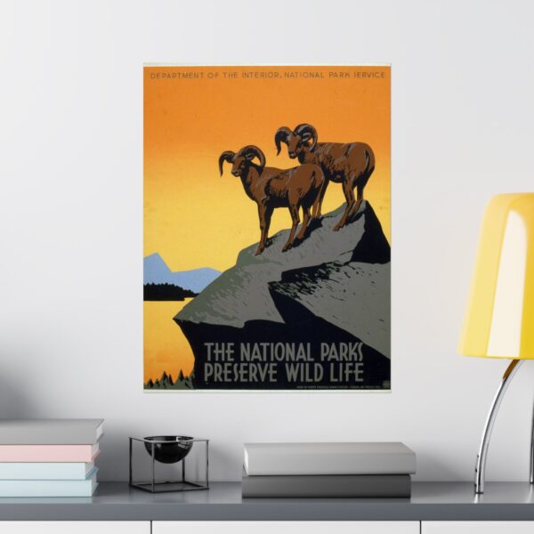 The National Parks Preserve Wild Life - Works Progress Administration (c. 1930s) - Vintage Travel Poster Print