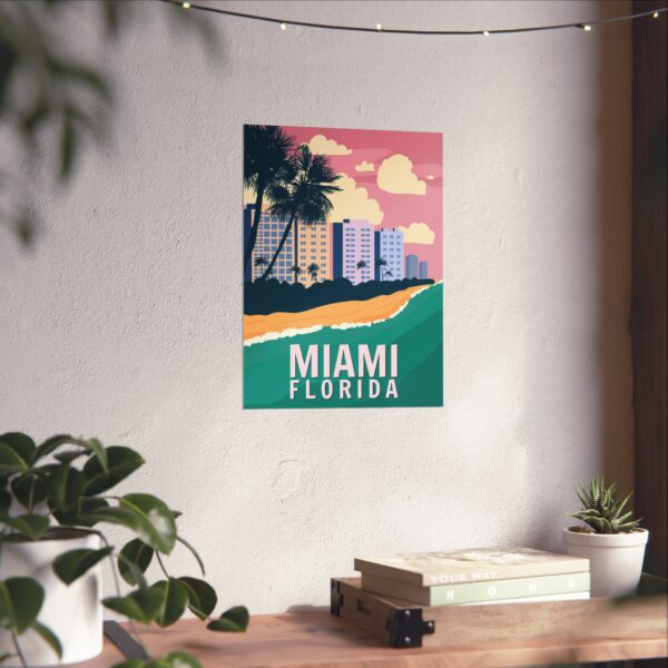 Miami, Florida - LUNE Original - Vintage Travel Poster Print