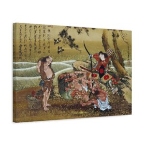 5553438812438949302_2048.jpeg Tametomo and the inhabitants of Onoshima Island - Katsushika Hokusai (1811) - Japanese Woodblock Canvas Print