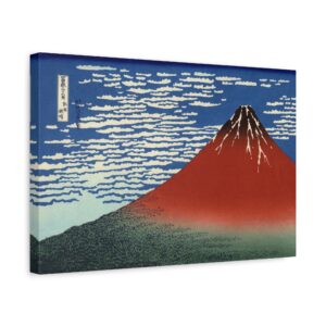 5717184874370862565_2048.jpeg Red Fuji (South Wind, Clear Sky) - Katsushika Hokusai (c. 1830-32) - Japanese Woodblock Canvas Print