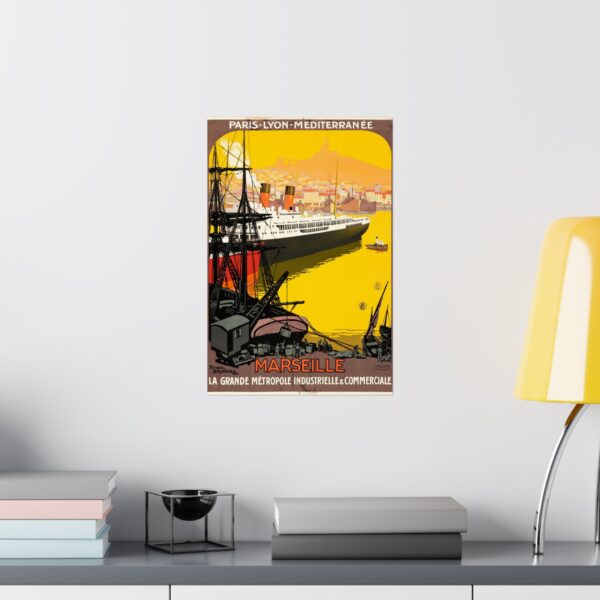 Marseille, La Grande Metrople Industrielle & Commerciale - Roger Broders (c. 1922) - Vintage Travel Poster Print