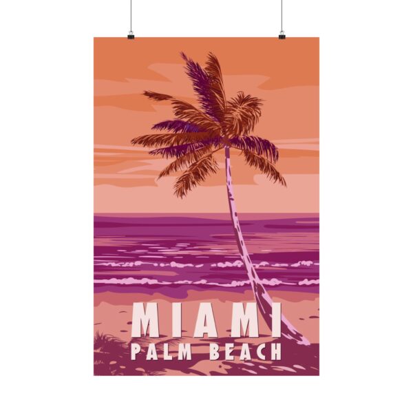 Miami, Florida - LUNE Original - Vintage Travel Poster Print