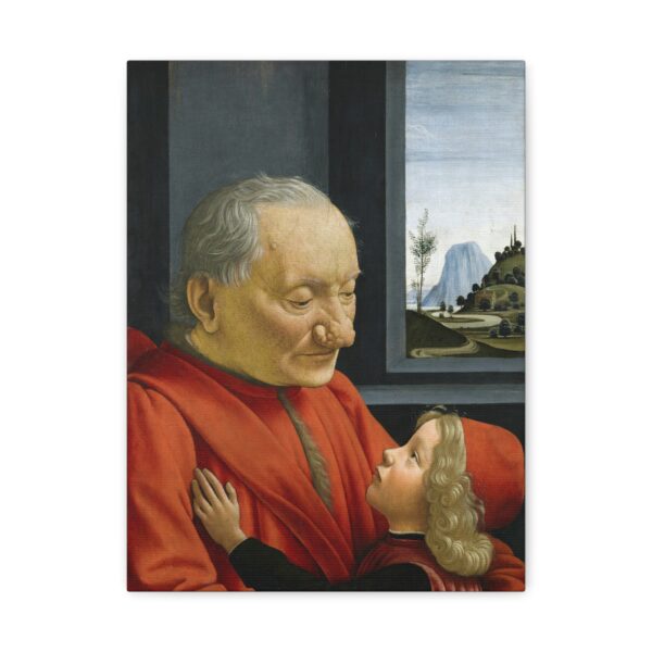 An Old Man and His Grandson - Domenico Ghirlandaio (c. 1490) - Renaissance Canvas Print