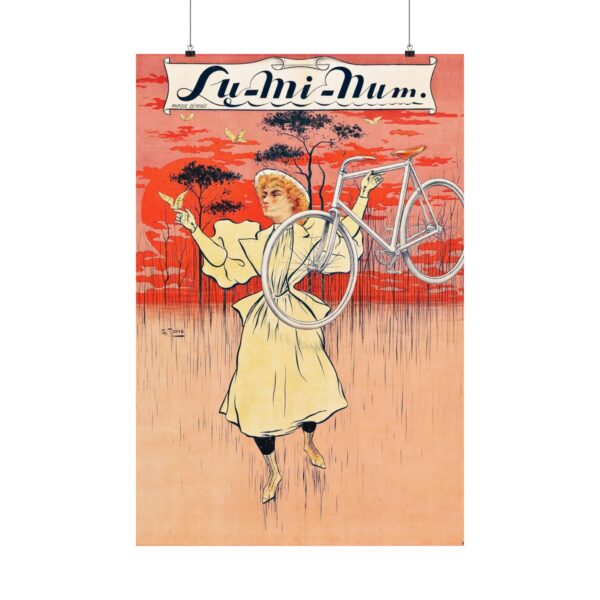 Lu-Mi-Num Bicycle ad - Charles Tichon (c. 1890s) - Art Nouveau Poster Print