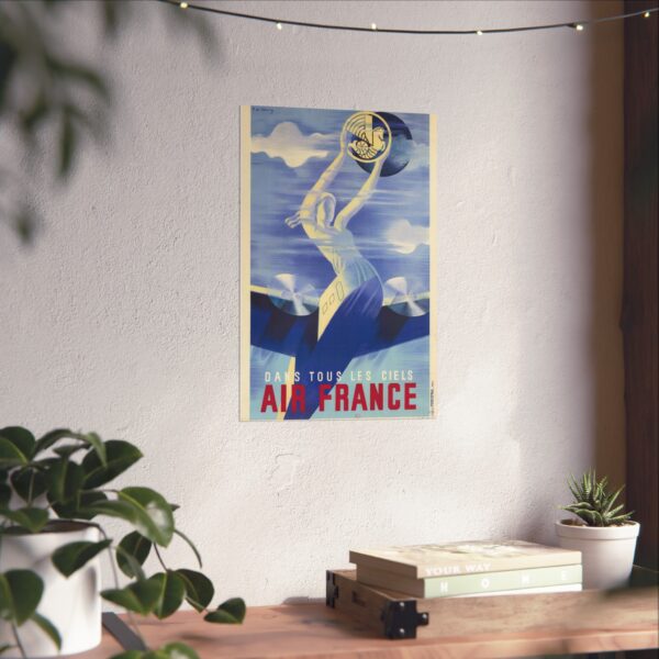 Dans tous les ciels, Air France - R. de Valerio (c. 1930s) - Vintage Travel Poster Print