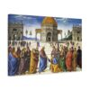 Christ Giving the Keys to St. Peter - Pietro Perugino (c. 1481-1482) - Renaissance Canvas Print