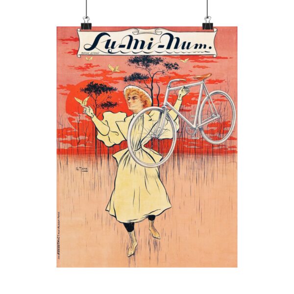 Lu-Mi-Num Bicycle ad - Charles Tichon (c. 1890s) - Art Nouveau Poster Print