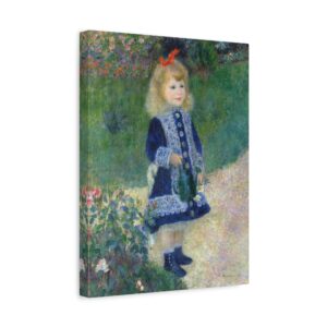 A Girl With a Watering Can - Pierre-Auguste Renoir (1876) - Impressionist Canvas Print