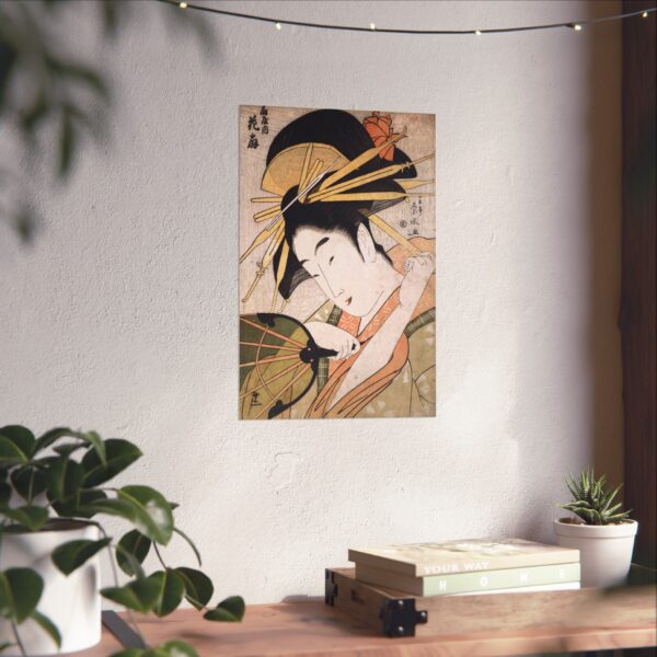 742592389161397670_2048.jpeg The Courtesan Hanaogi of the Ogiya - Ichirakutei Eisui (c. 1798) - Japanese Woodblock Poster Print
